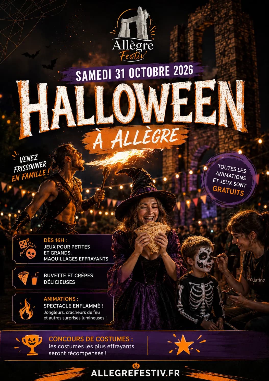 Affiche — Halloween à Allègre